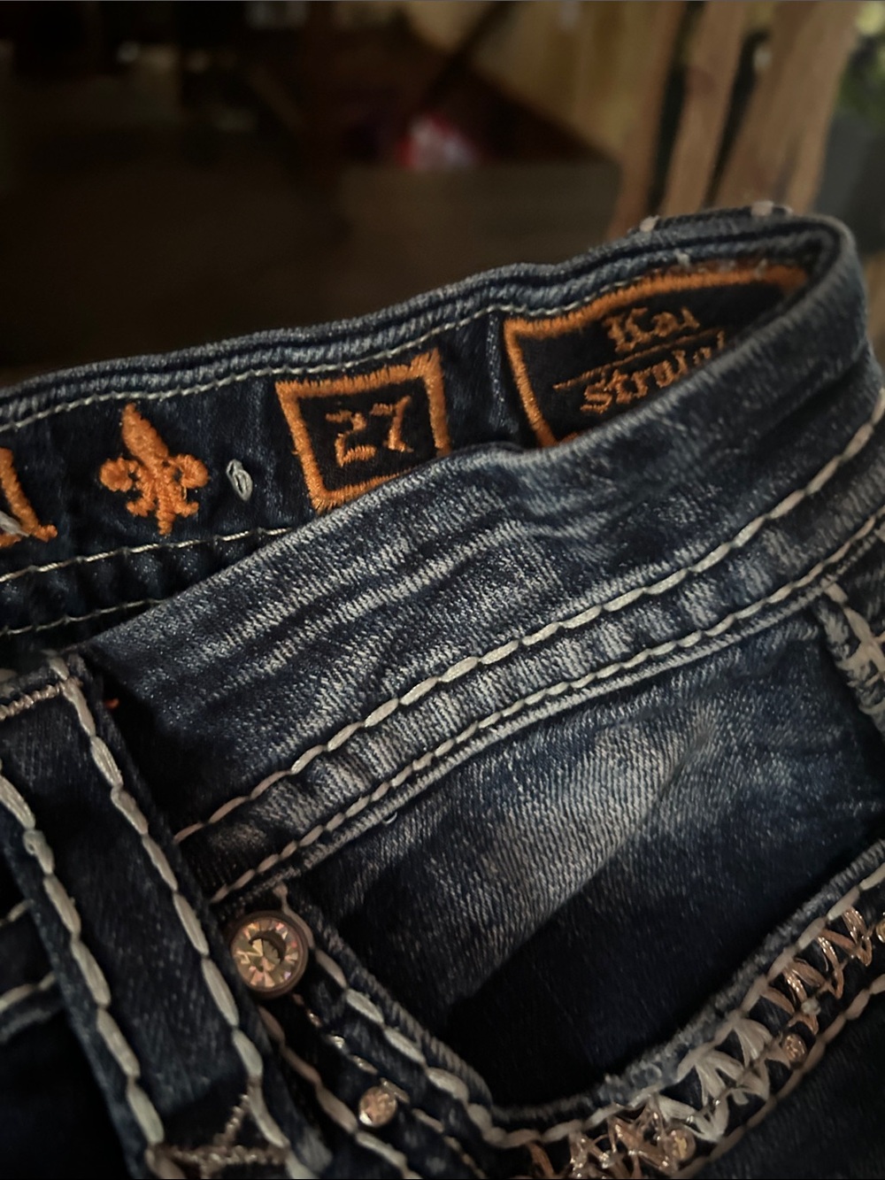 Rock Revival Womans Indigo Washed Slim Straight Jeans - Picture 2 of 8